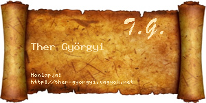 Ther Györgyi névjegykártya
